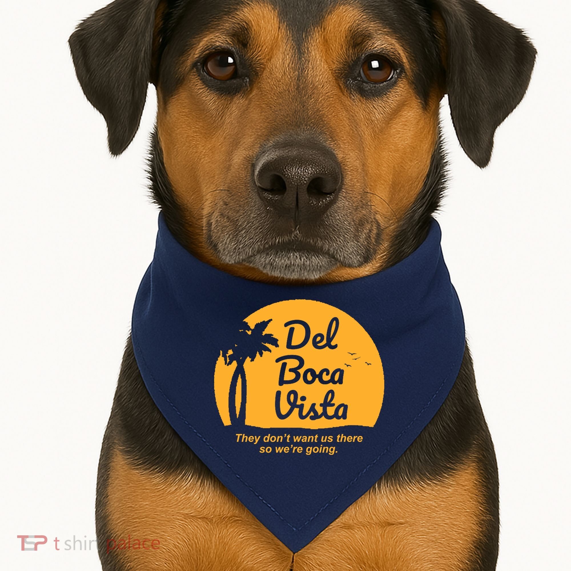 Del Boca Vista Florida We're Going USA-Made Doggie Bandana