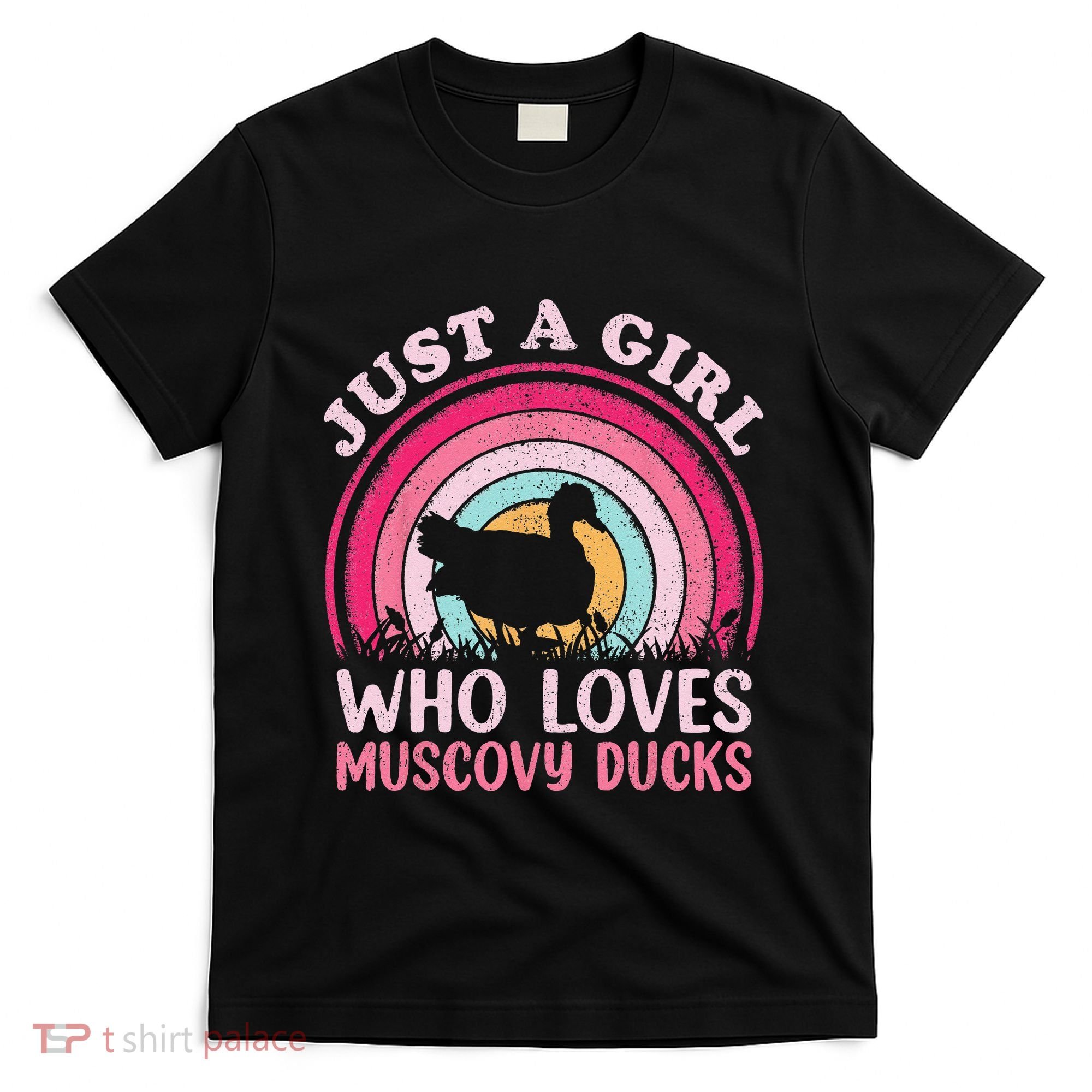 Duck Bird Vintage Retro Just A Who Loves Muscovy Ducks T-Shirt