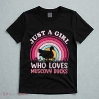 Duck Bird Vintage Retro Just A Who Loves Muscovy Ducks T-Shirt thumb 5