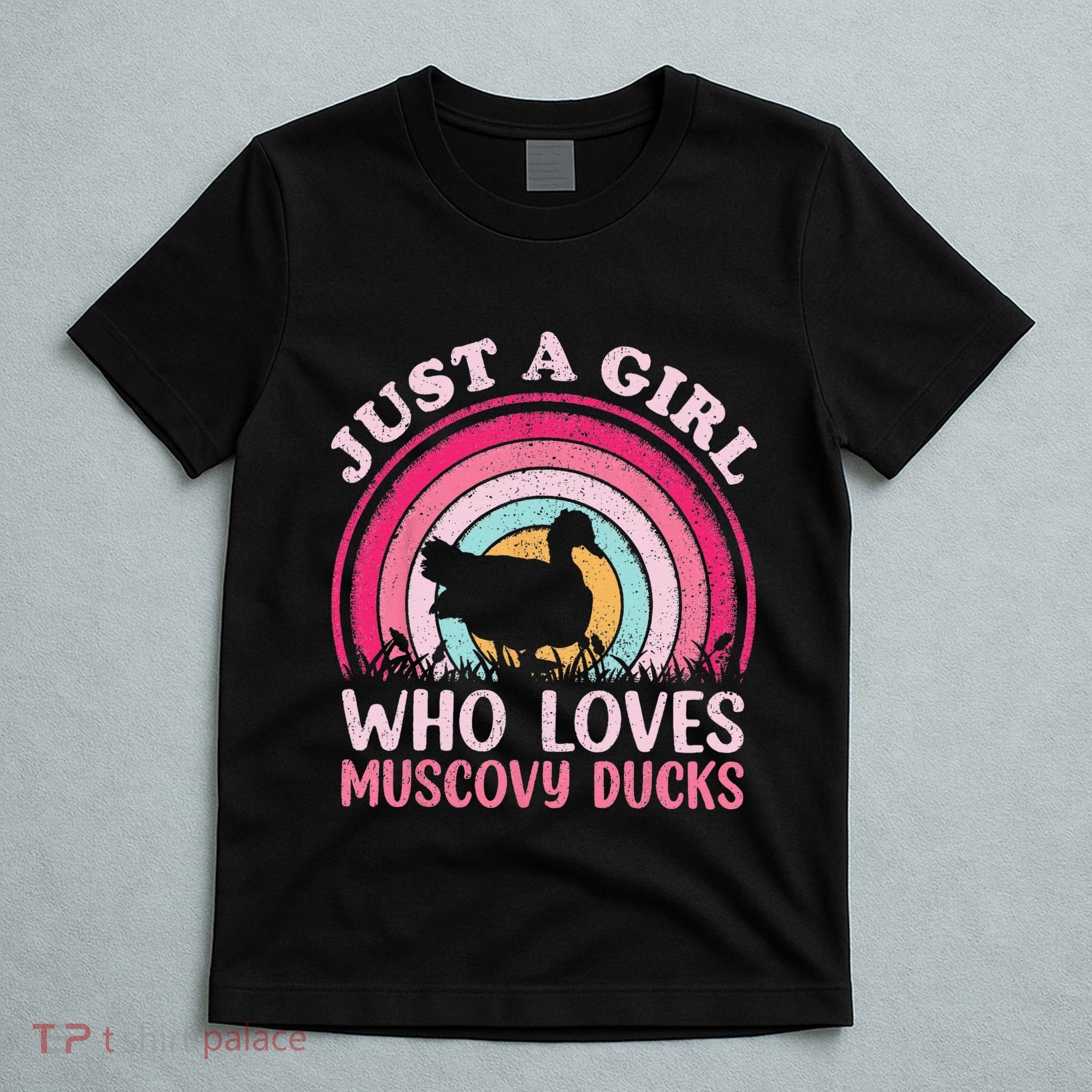 Duck Bird Vintage Retro Just A Who Loves Muscovy Ducks T-Shirt