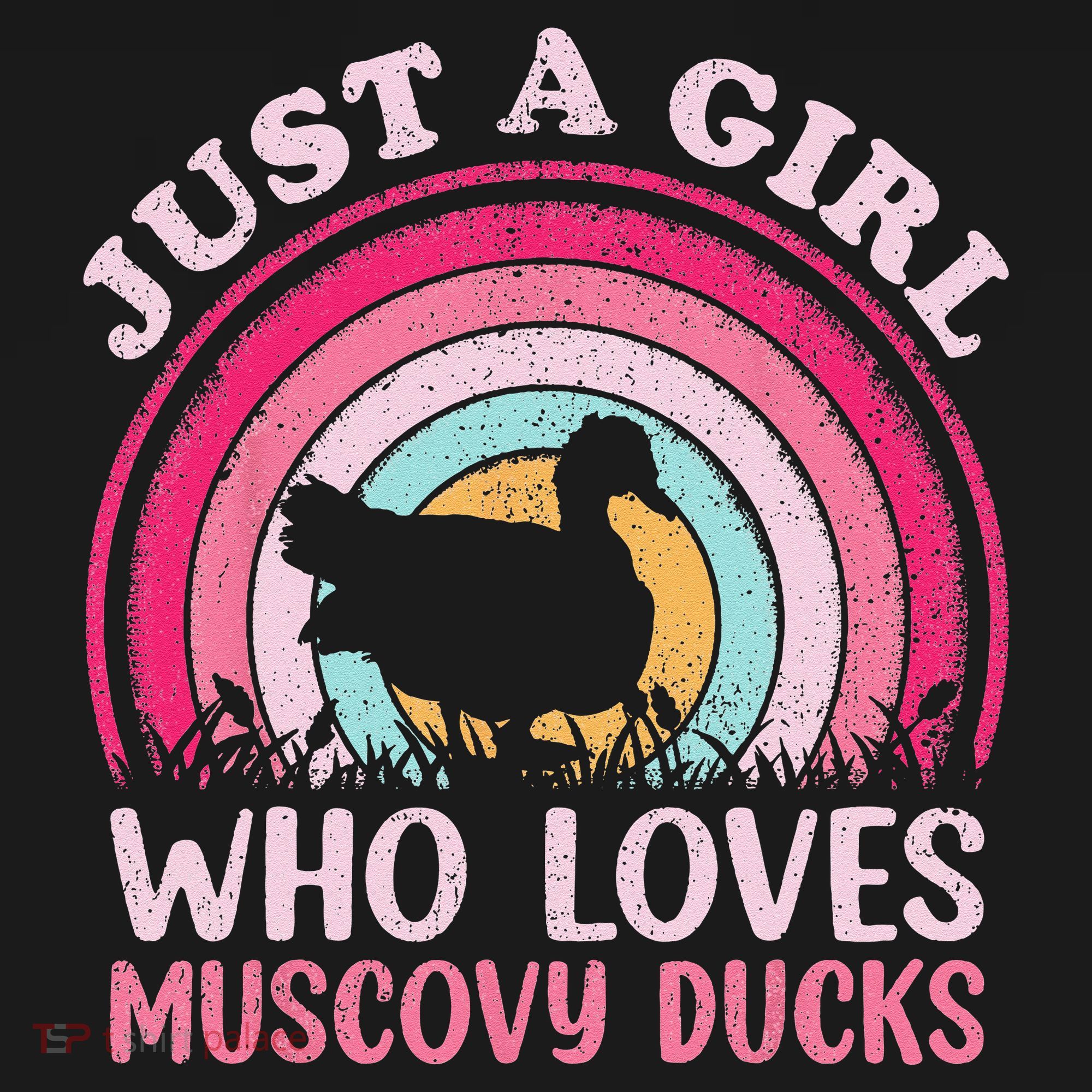 Duck Bird Vintage Retro Just A Who Loves Muscovy Ducks T-Shirt