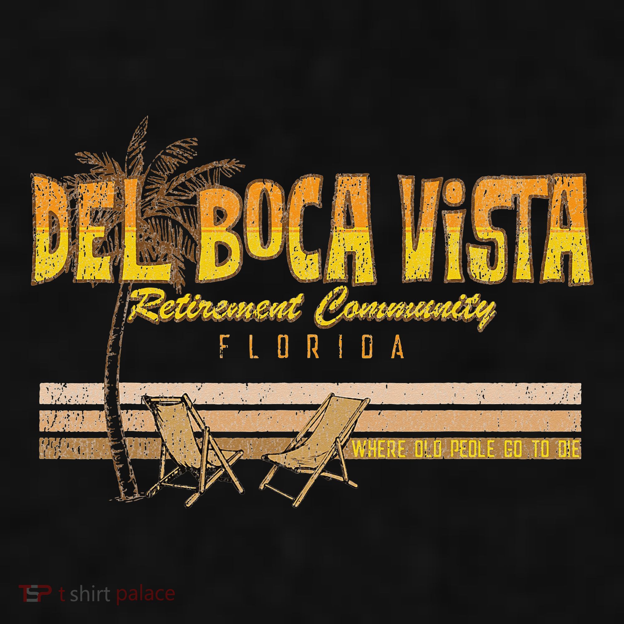 Del Boca Vista Retirement Florida Summer Ladies PosiCharge Tri-Blend Wicking Tank