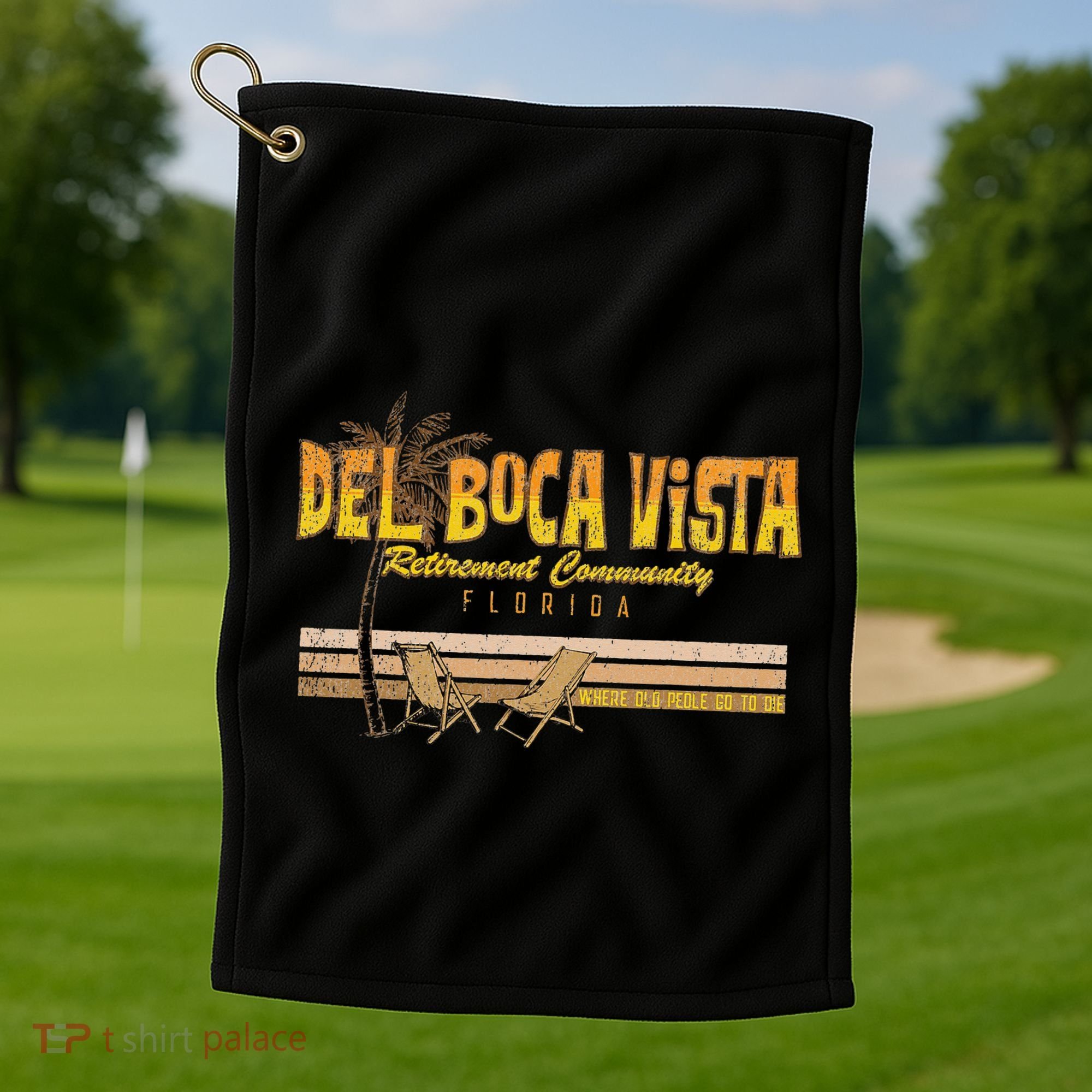 Del Boca Vista Retirement Florida Summer Golf Towel
