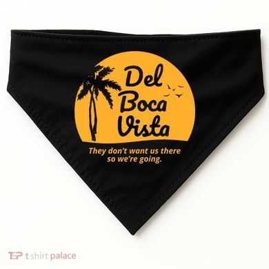 Del Boca Vista Retirement Community Funny USA-Made Doggie Bandana