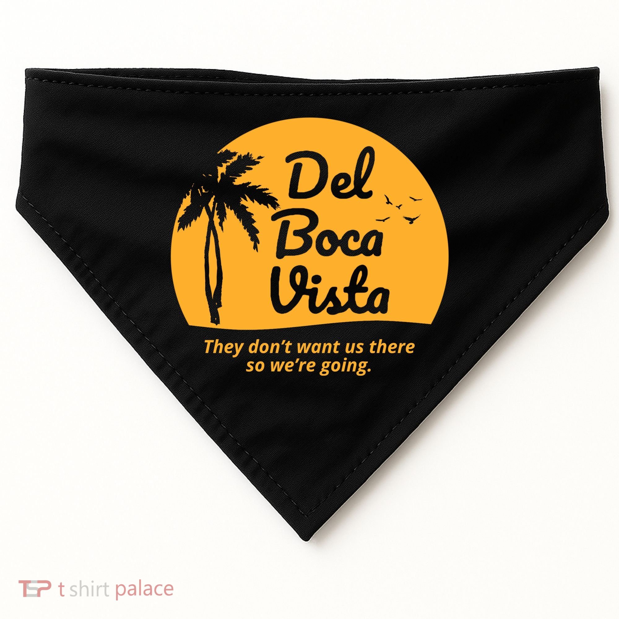 Del Boca Vista Retirement Community Funny USA-Made Doggie Bandana