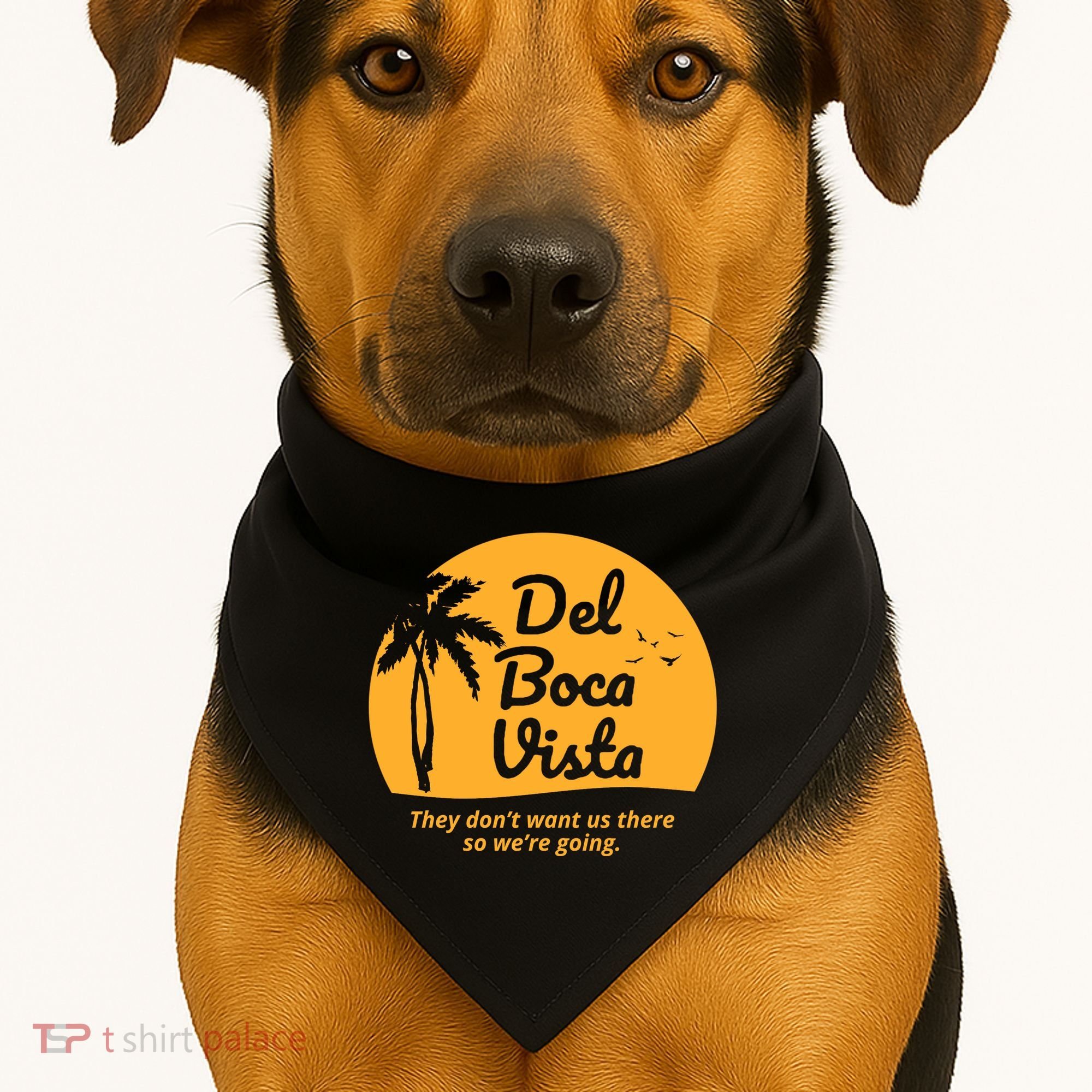 Del Boca Vista Retirement Community Funny USA-Made Doggie Bandana