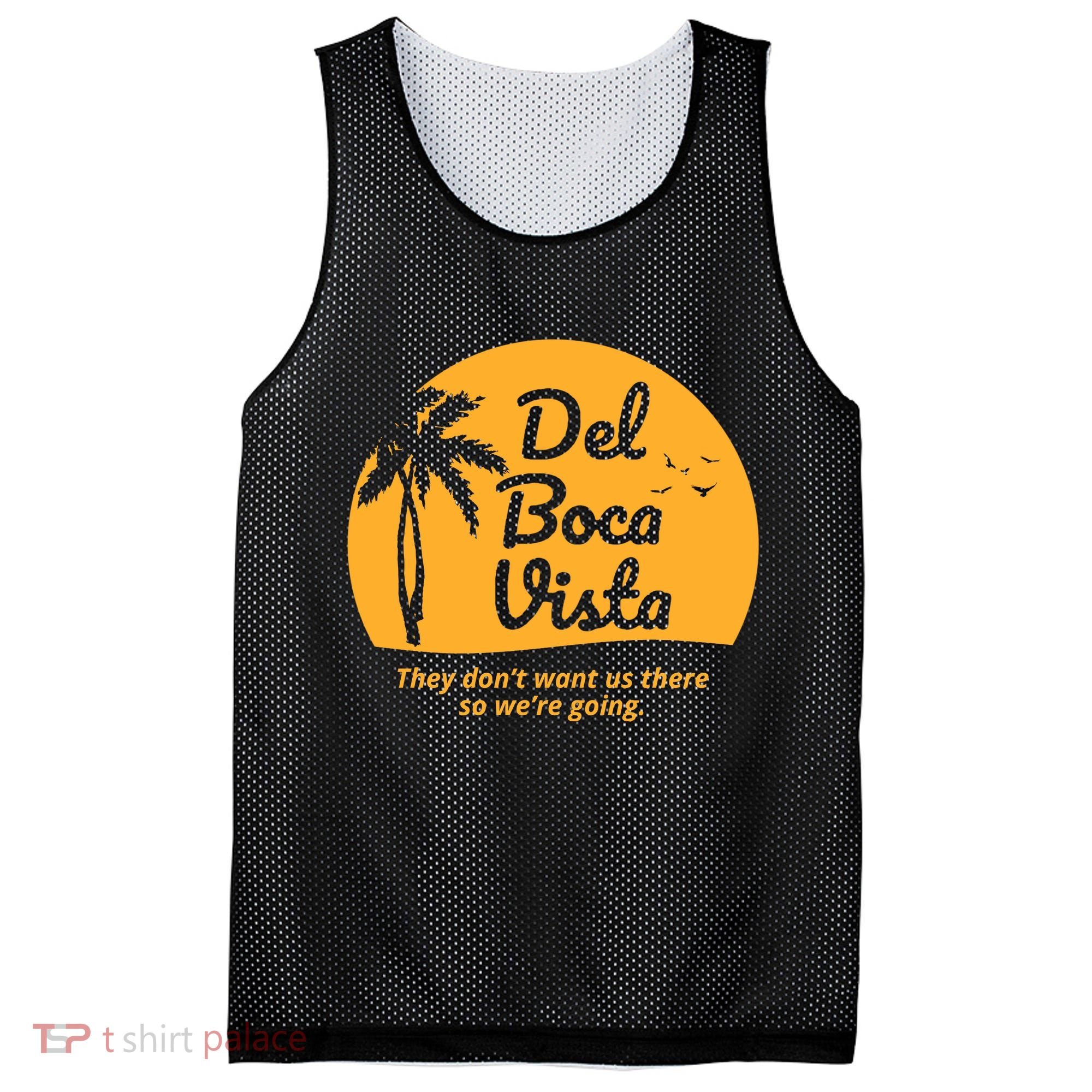 Del Boca Vista Retirement Community Funny Mesh Reversible Basketball Jersey Tank