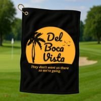 Del Boca Vista Retirement Community Funny Golf Towel thumb 1