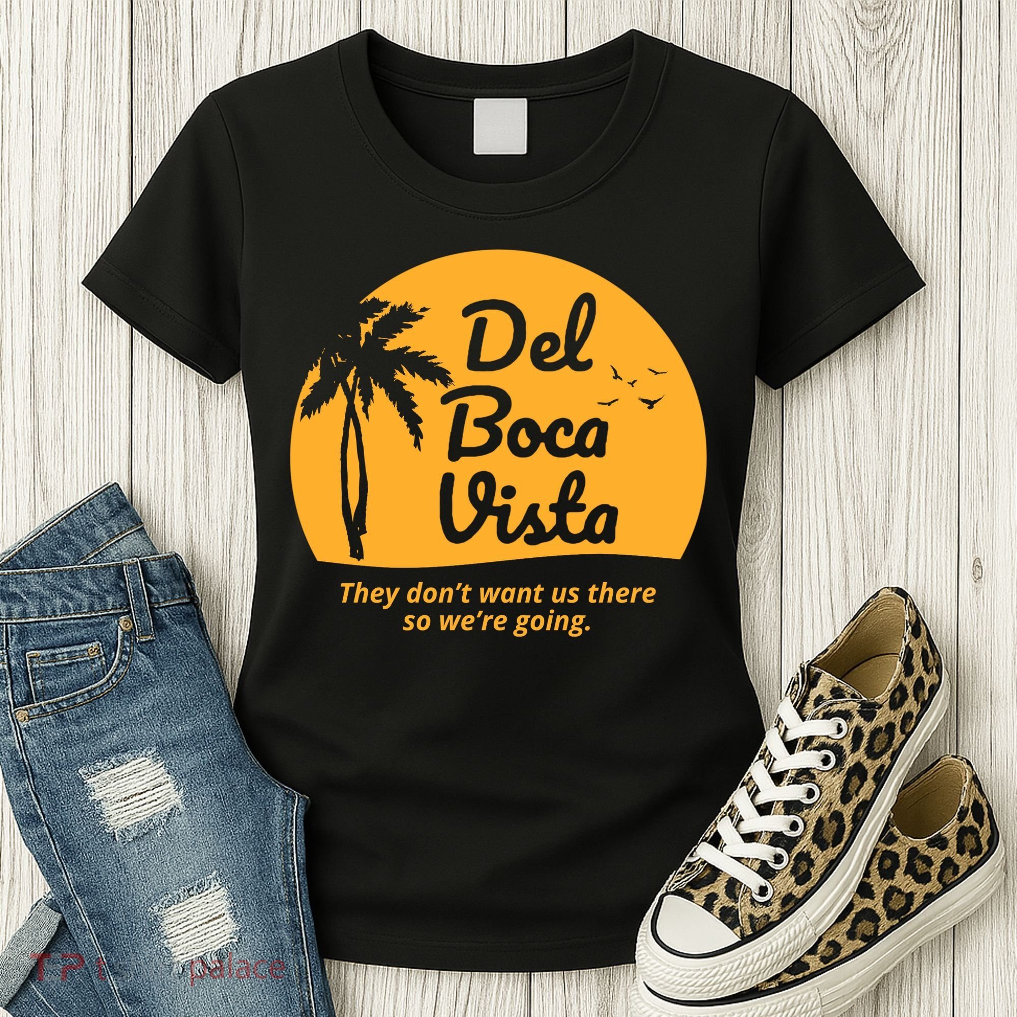 Del Boca Vista Retirement Community Funny Women's T-Shirt