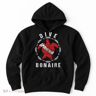 Dive Bonaire Vintage Tribal Turtle Gift Hoodie