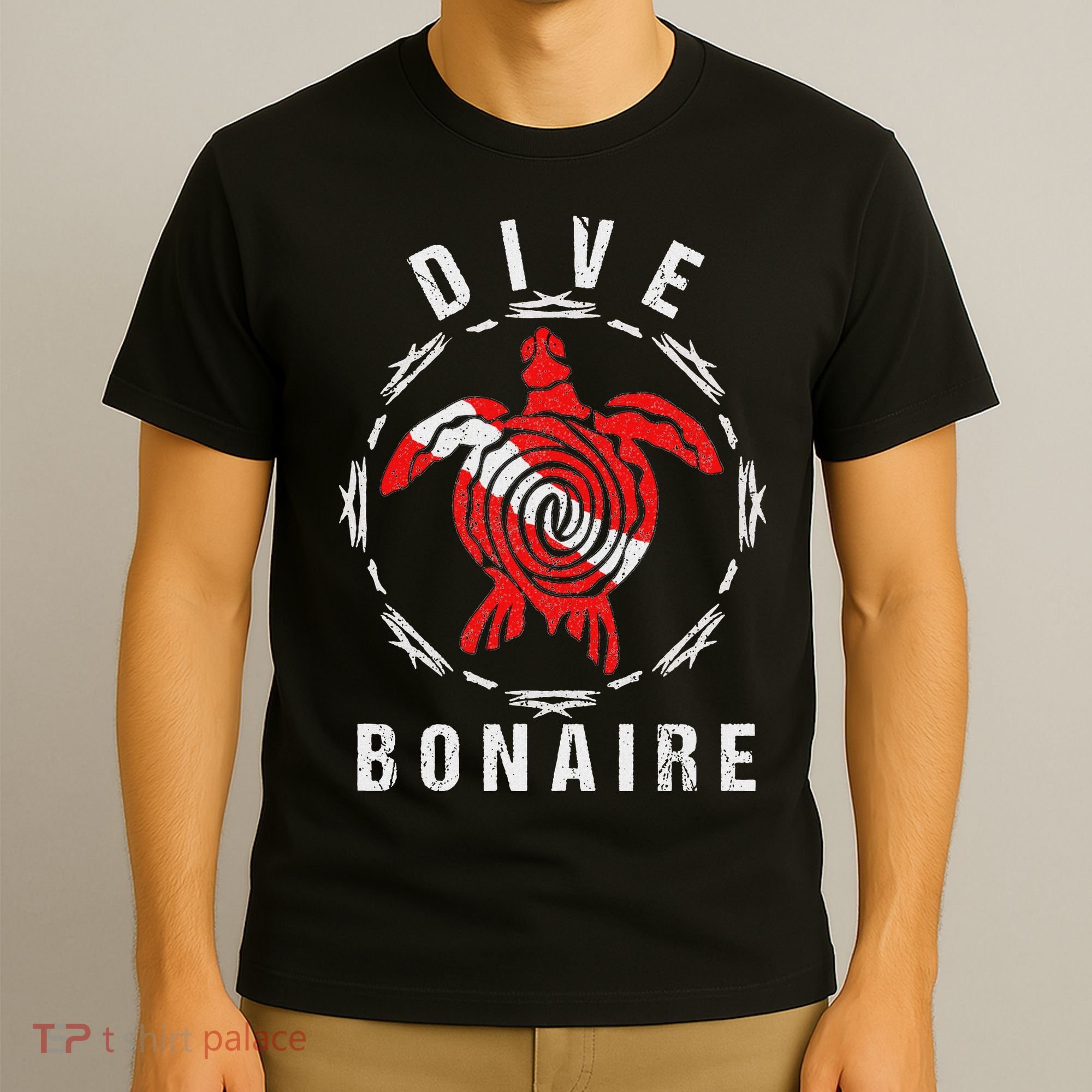 Dive Bonaire Vintage Tribal Turtle Gift T-Shirt