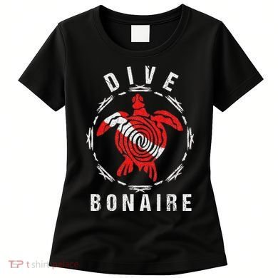 Dive Bonaire Vintage Tribal Turtle Gift Women's T-Shirt