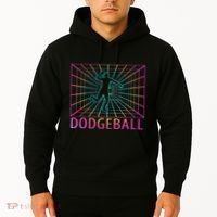 Dodgeball Black V Neck Short Sleeve Cotton Classic Fit Hoodie thumb 2