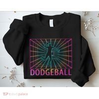 Dodgeball Black V Neck Short Sleeve Cotton Classic Fit Sweatshirt thumb 2