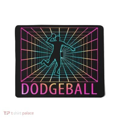 Dodgeball Black V Neck Short Sleeve Cotton Classic Fit Mousepad