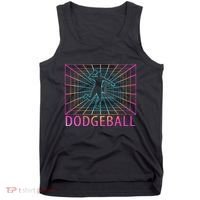 Dodgeball Black V Neck Short Sleeve Cotton Classic Fit Tank Top thumb 0