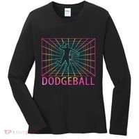 Dodgeball Black V Neck Short Sleeve Cotton Classic Fit Women's Long Sleeve Shirt thumb 0