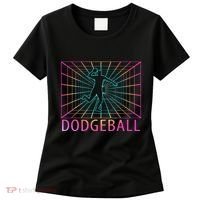Dodgeball Black V Neck Short Sleeve Cotton Classic Fit Women's T-Shirt thumb 0