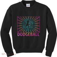 Dodgeball Black V Neck Short Sleeve Cotton Classic Fit Kids Sweatshirt thumb 0