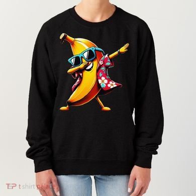 Dabbing Banana Wearing Sunglasses Dab Dance Women's Sweatshirt
