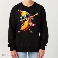 Dabbing Banana Wearing Sunglasses Dab Dance Women's Sweatshirt thumb 0