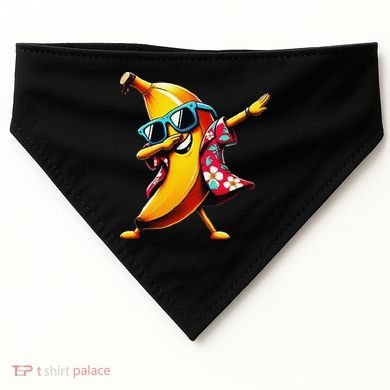 Dabbing Banana Wearing Sunglasses Dab Dance USA-Made Doggie Bandana