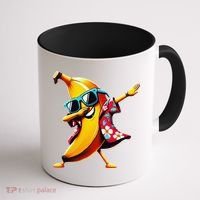 Dabbing Banana Wearing Sunglasses Dab Dance Coffee Mug thumb 1