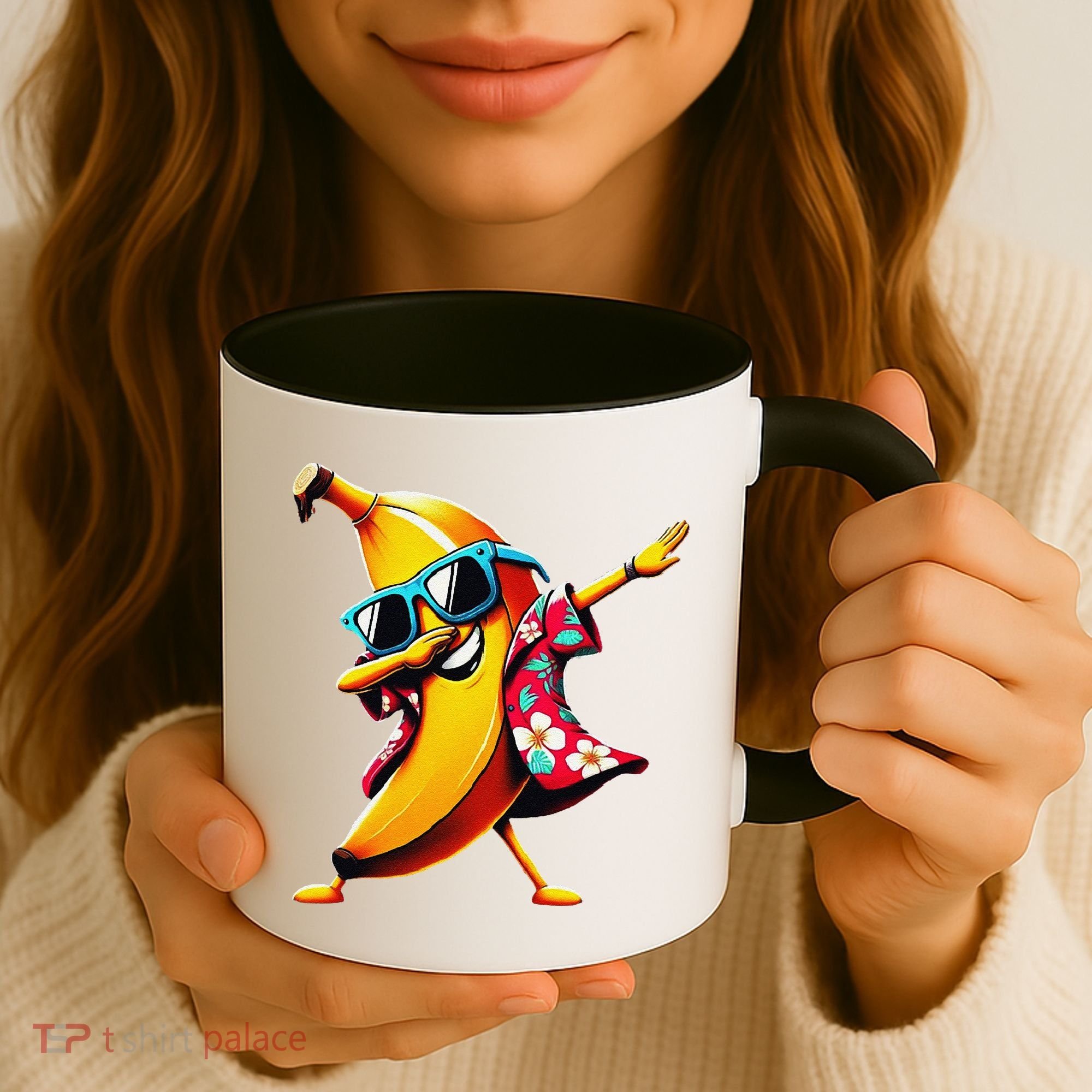 Dabbing Banana Wearing Sunglasses Dab Dance Coffee Mug