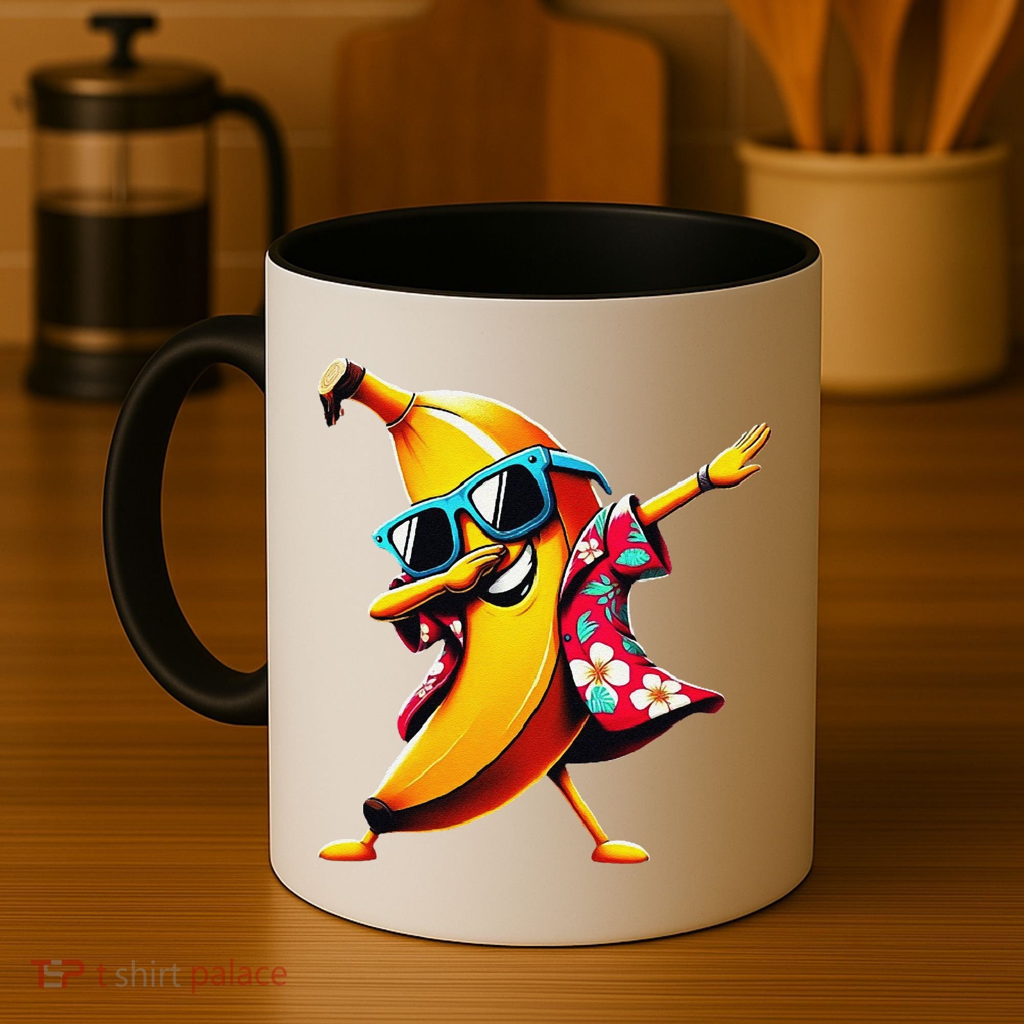 Dabbing Banana Wearing Sunglasses Dab Dance Coffee Mug