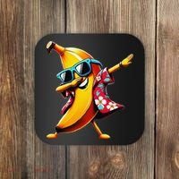 Dabbing Banana Wearing Sunglasses Dab Dance Coaster thumb 0
