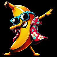 Dabbing Banana Wearing Sunglasses Dab Dance Coaster thumb 2
