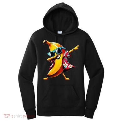 Dabbing Banana Wearing Sunglasses Dab Dance Women's Hoodie