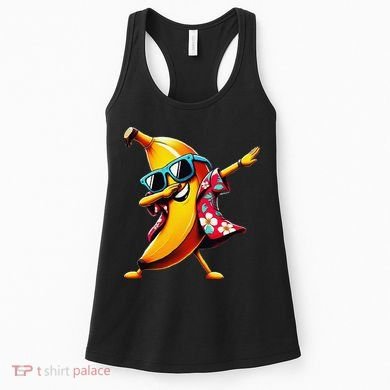 Dabbing Banana Wearing Sunglasses Dab Dance Women's Tank Top
