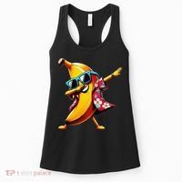 Dabbing Banana Wearing Sunglasses Dab Dance Women's Tank Top thumb 0