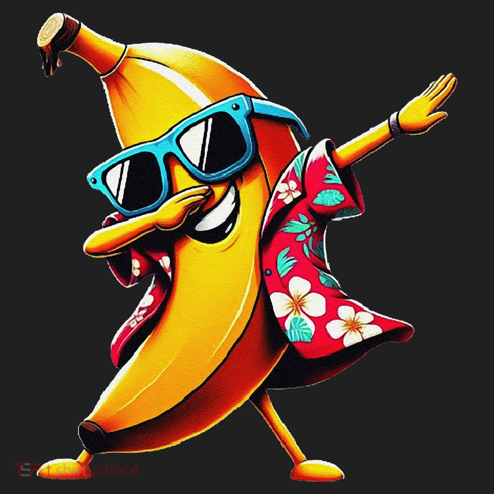 Dabbing Banana Wearing Sunglasses Dab Dance Hat