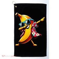 Dabbing Banana Wearing Sunglasses Dab Dance Golf Towel thumb 0