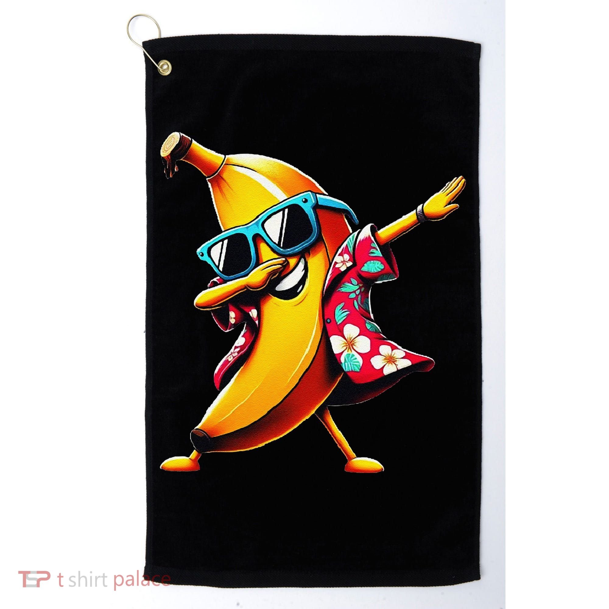 Dabbing Banana Wearing Sunglasses Dab Dance Golf Towel