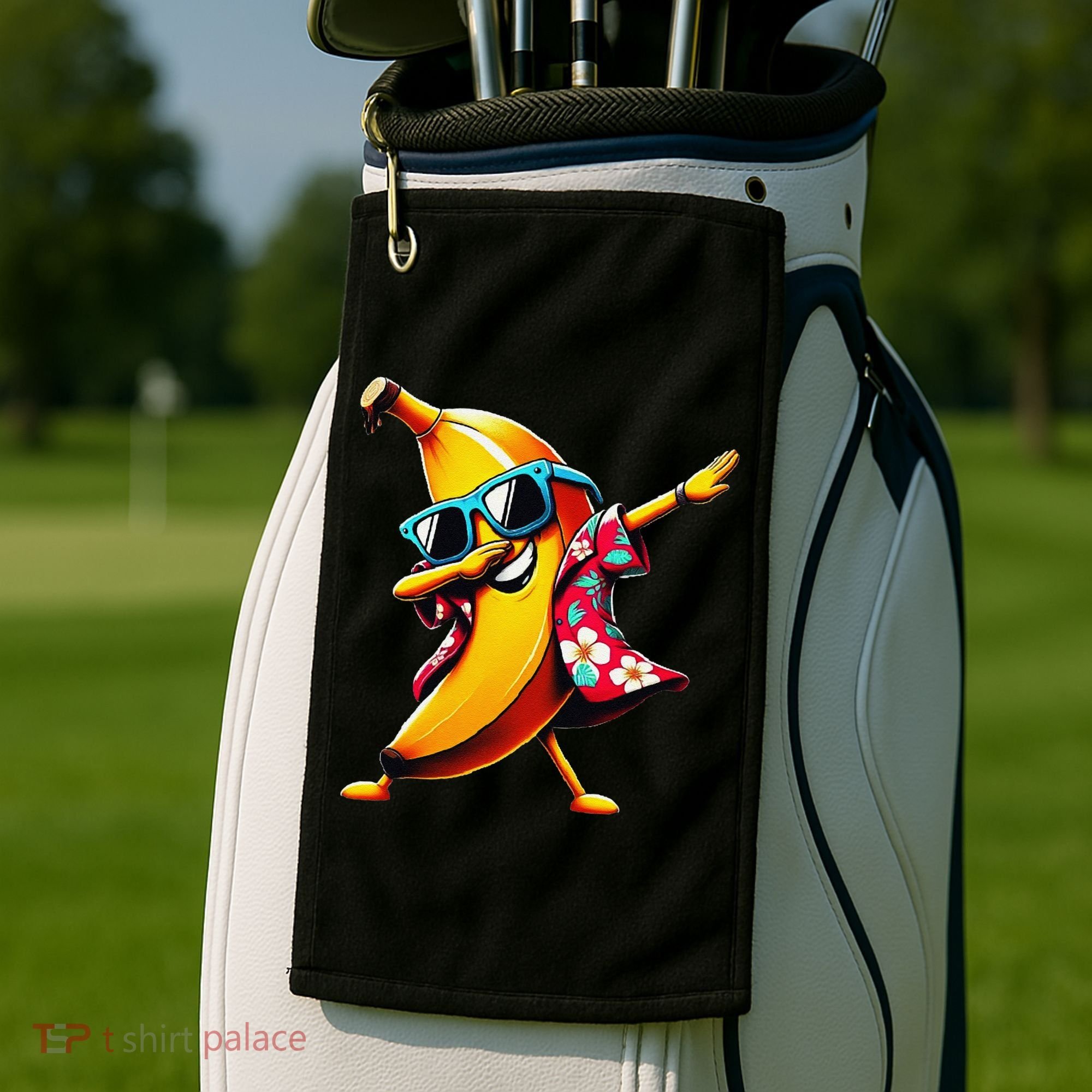 Dabbing Banana Wearing Sunglasses Dab Dance Golf Towel