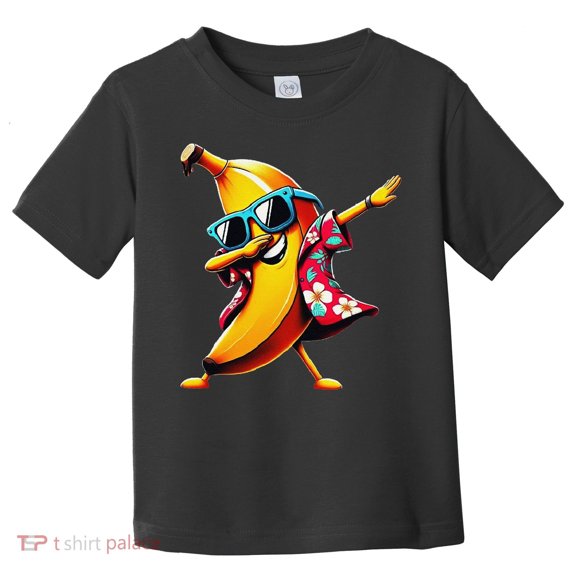 Dabbing Banana Wearing Sunglasses Dab Dance Toddler T-Shirt