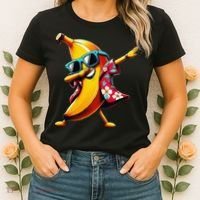 Dabbing Banana Wearing Sunglasses Dab Dance Women's T-Shirt thumb 2
