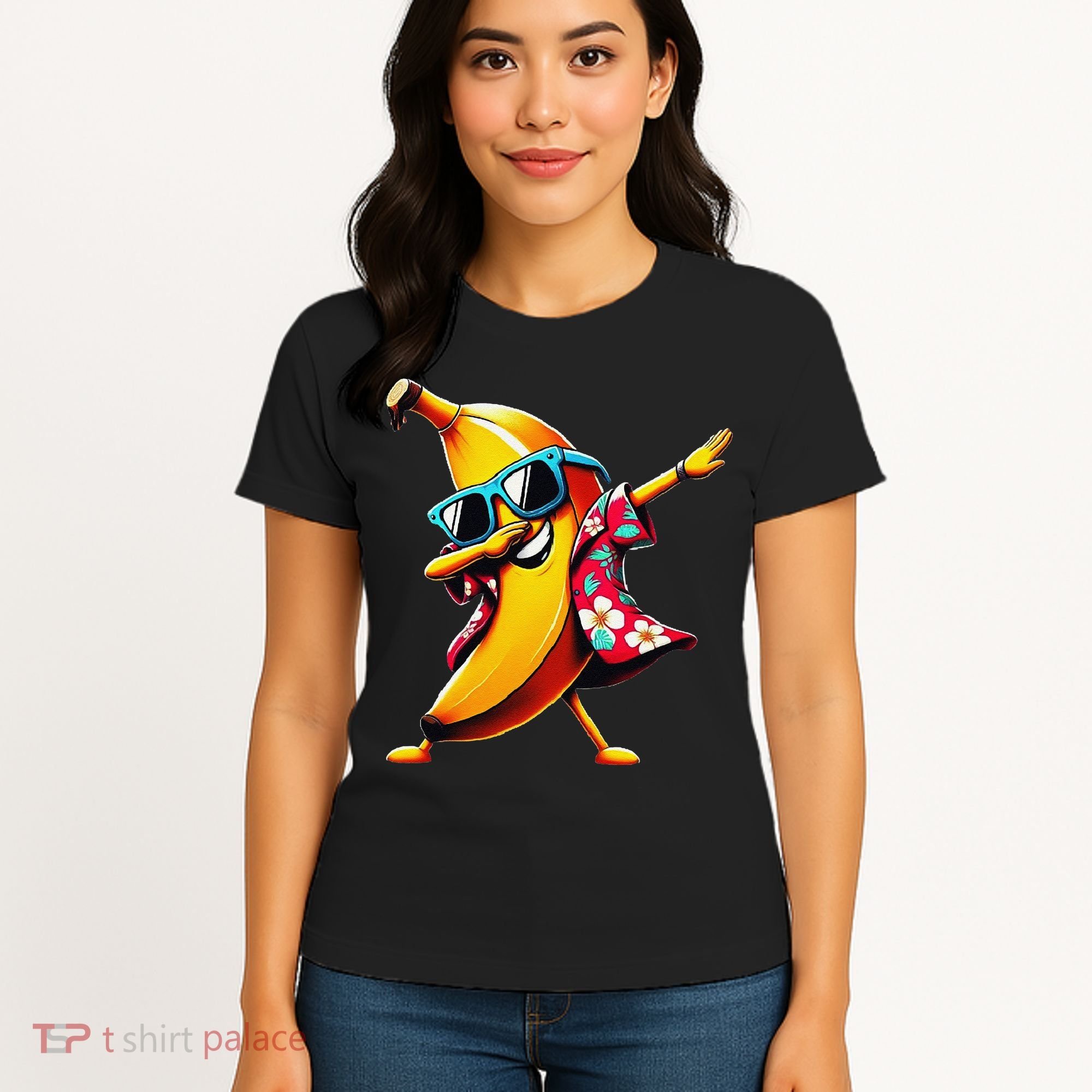 Dabbing Banana Wearing Sunglasses Dab Dance Women's T-Shirt