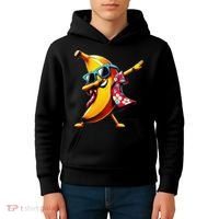 Dabbing Banana Wearing Sunglasses Dab Dance Kids Hoodie thumb 4