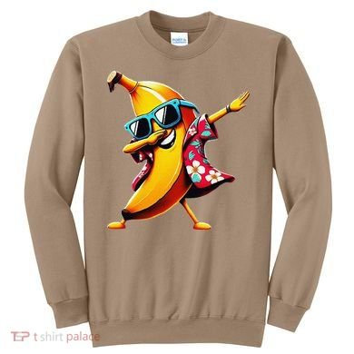 Dabbing Banana Wearing Sunglasses Dab Dance Sweatshirt