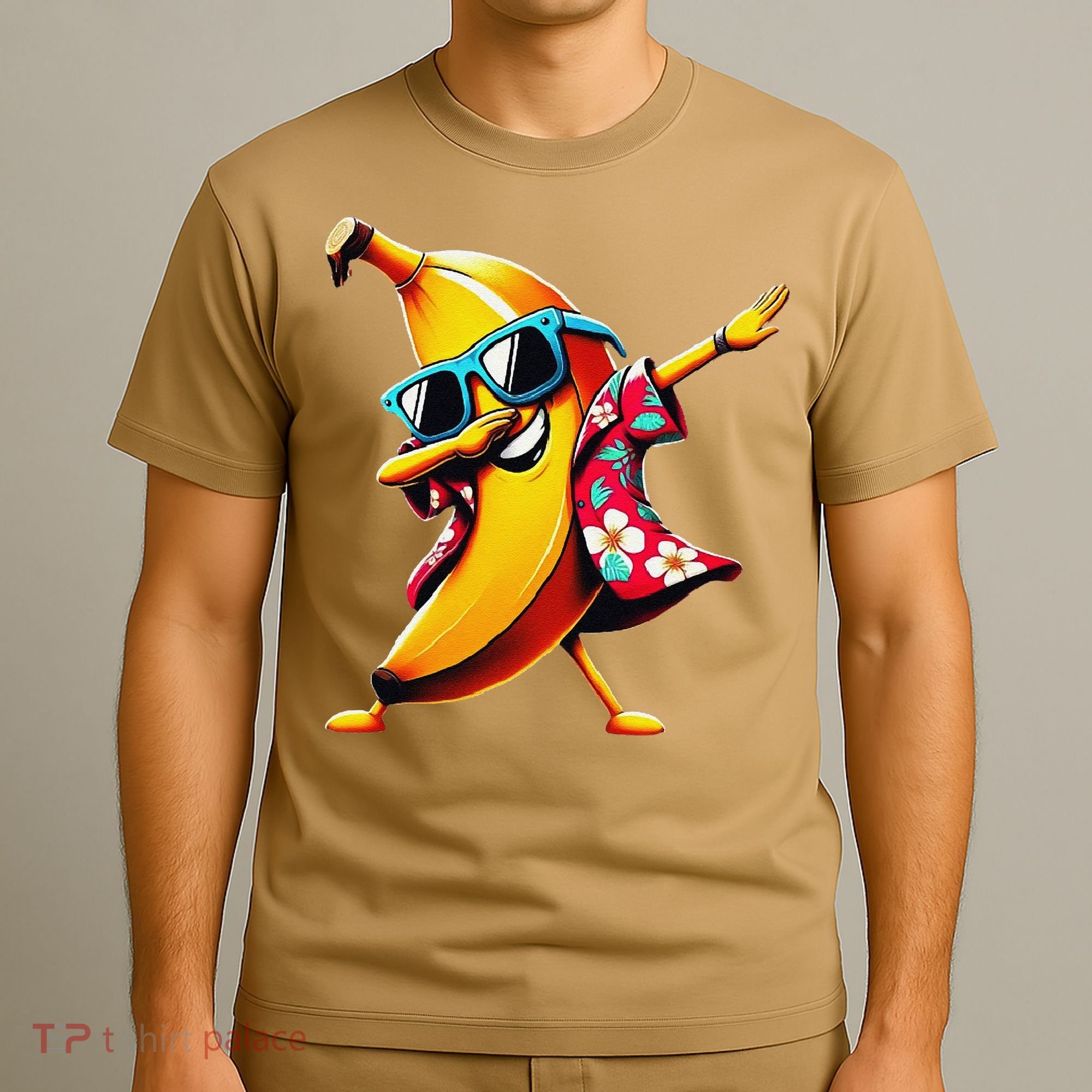 Dabbing Banana Wearing Sunglasses Dab Dance T-Shirt