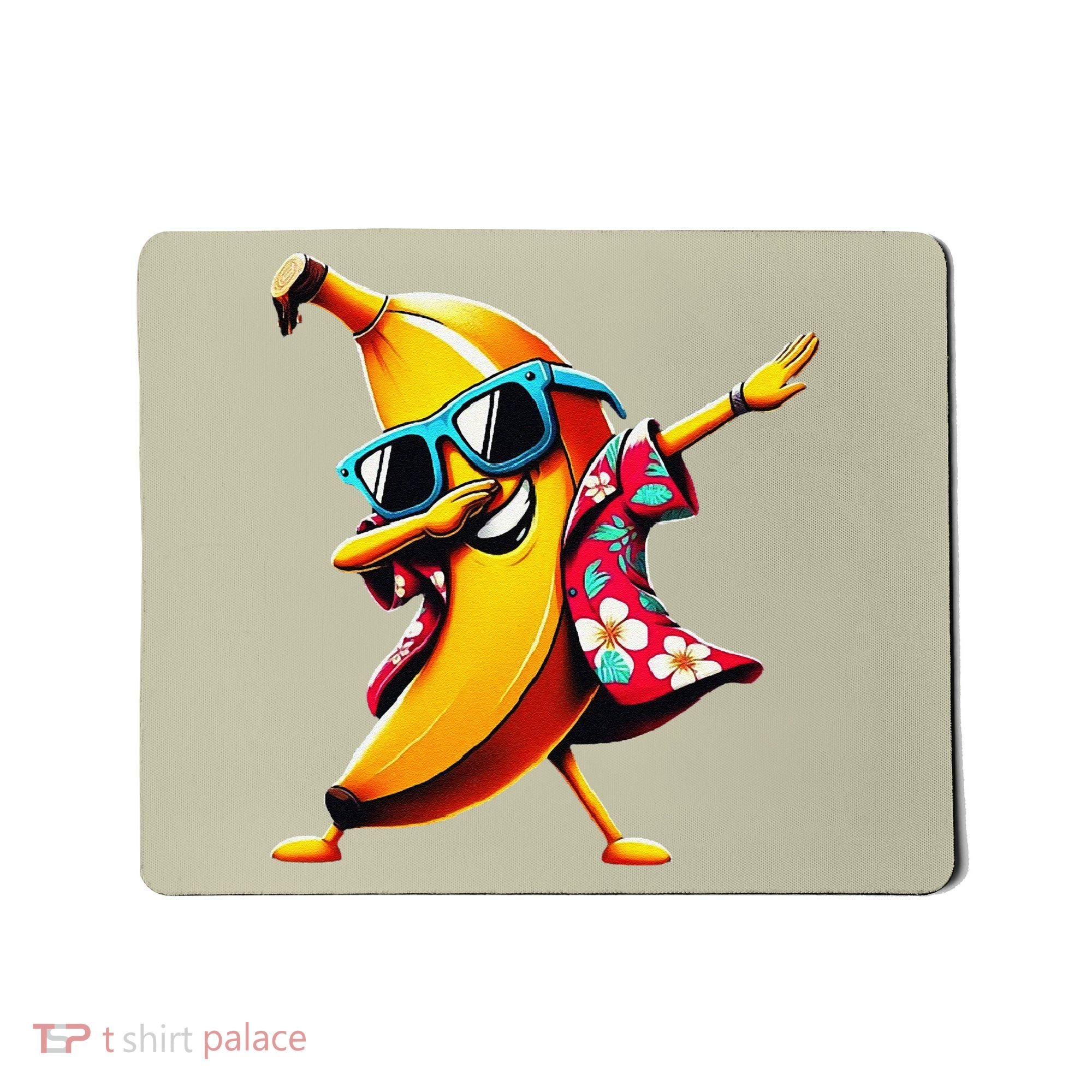 Dabbing Banana Wearing Sunglasses Dab Dance Mousepad