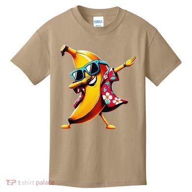 Dabbing Banana Wearing Sunglasses Dab Dance Kids T-Shirt