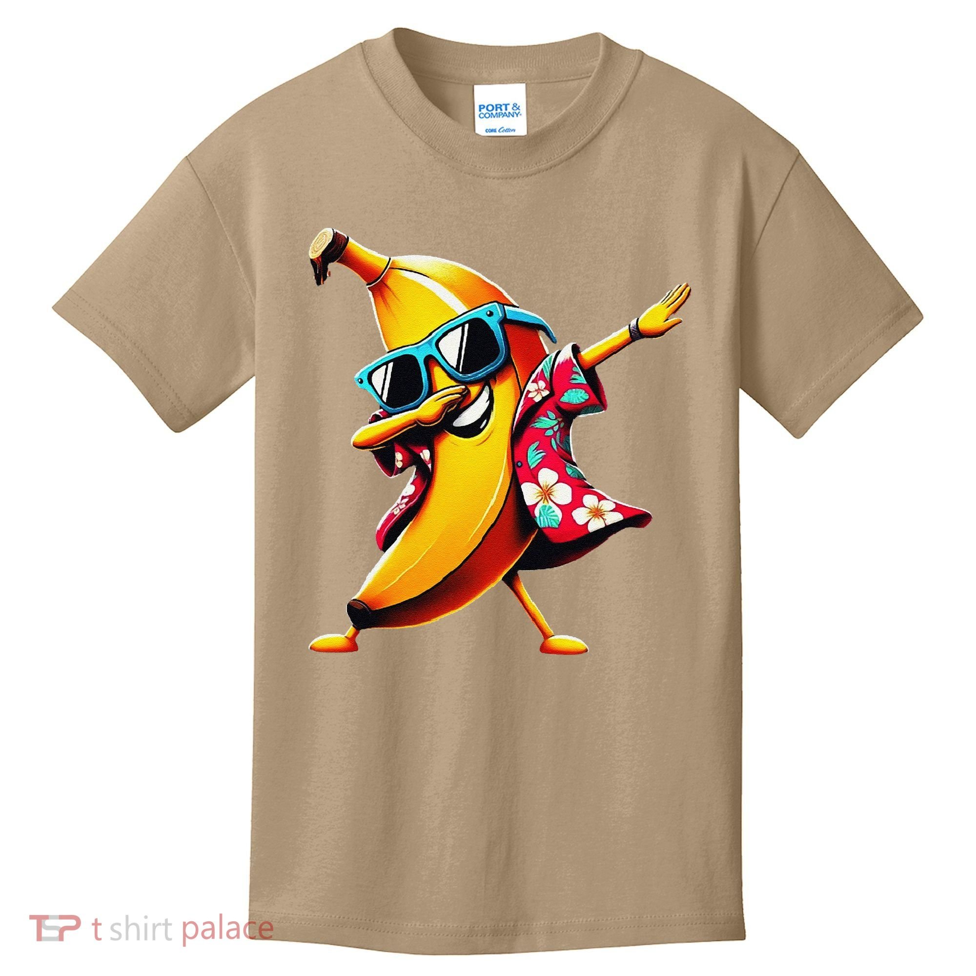 Dabbing Banana Wearing Sunglasses Dab Dance Kids T-Shirt