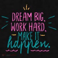 Dream Big Work Hard Make It Happen Quote Ladies PosiCharge Tri-Blend Wicking Tank thumb 2