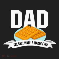 Dad Best Waffle Maker Ever Father's Day 7 Panel Mesh Trucker Snapback Hat thumb 2