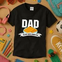 Dad Best Waffle Maker Ever Father's Day Kids T-Shirt thumb 3